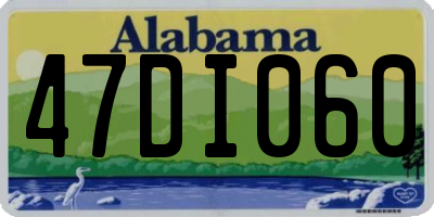 AL license plate 47DI060