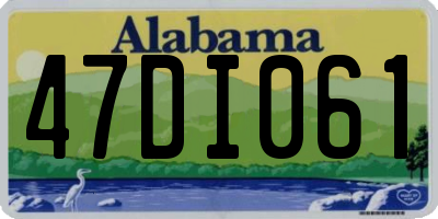 AL license plate 47DI061