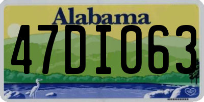 AL license plate 47DI063