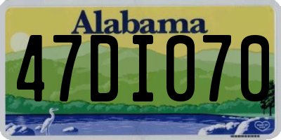 AL license plate 47DI070