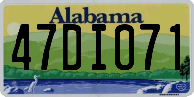 AL license plate 47DI071