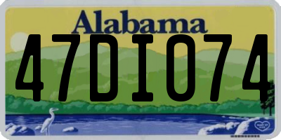 AL license plate 47DI074