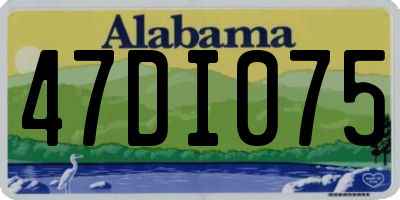 AL license plate 47DI075