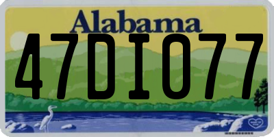 AL license plate 47DI077