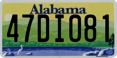 AL license plate 47DI081