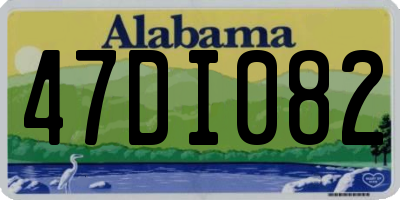AL license plate 47DI082