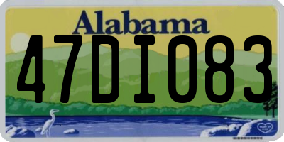 AL license plate 47DI083