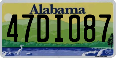 AL license plate 47DI087