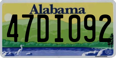 AL license plate 47DI092