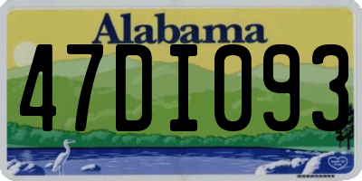 AL license plate 47DI093