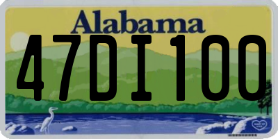 AL license plate 47DI100