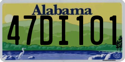 AL license plate 47DI101
