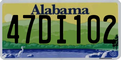 AL license plate 47DI102