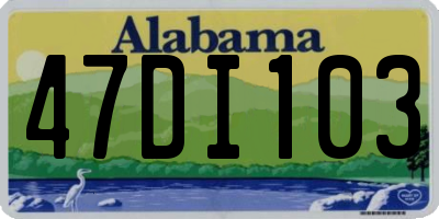 AL license plate 47DI103