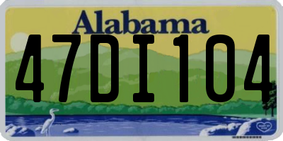 AL license plate 47DI104