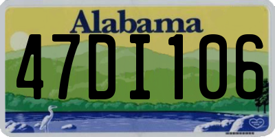 AL license plate 47DI106