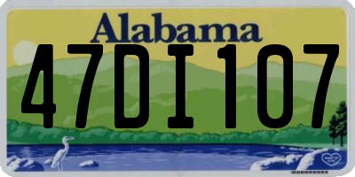 AL license plate 47DI107