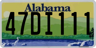 AL license plate 47DI111