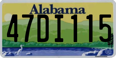 AL license plate 47DI115