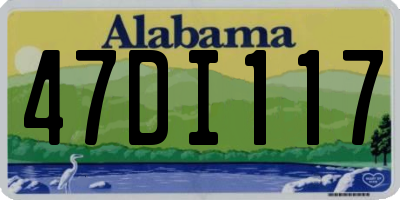 AL license plate 47DI117