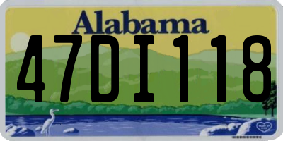 AL license plate 47DI118