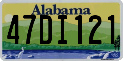 AL license plate 47DI121