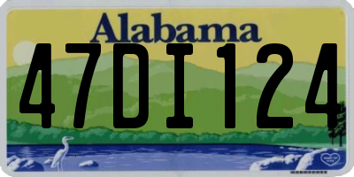 AL license plate 47DI124