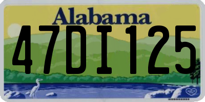 AL license plate 47DI125