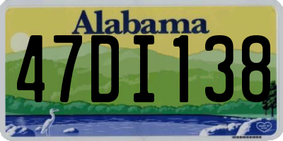 AL license plate 47DI138