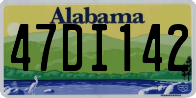 AL license plate 47DI142