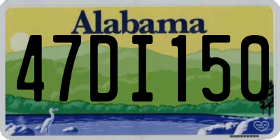 AL license plate 47DI150