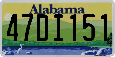 AL license plate 47DI151
