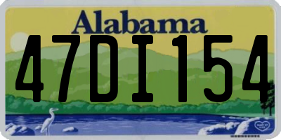 AL license plate 47DI154