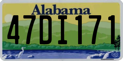 AL license plate 47DI171