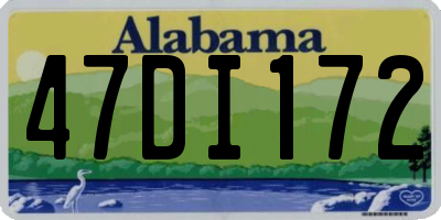 AL license plate 47DI172