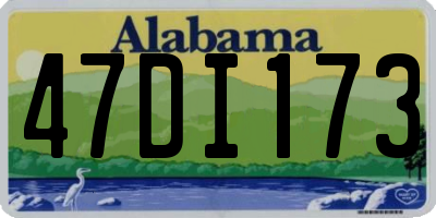 AL license plate 47DI173