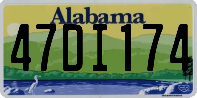 AL license plate 47DI174