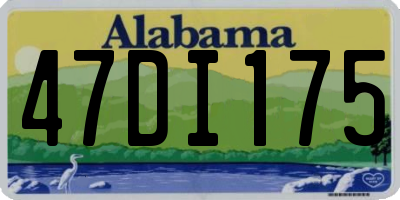 AL license plate 47DI175