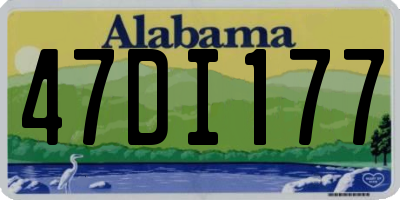 AL license plate 47DI177