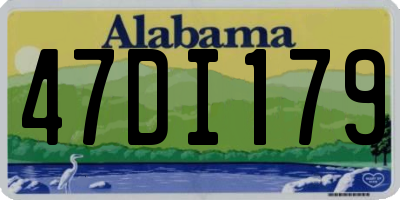 AL license plate 47DI179