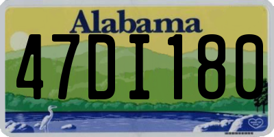 AL license plate 47DI180