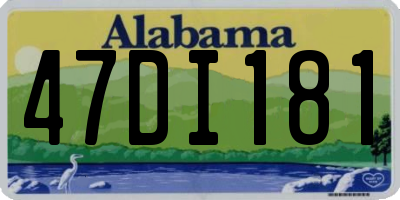 AL license plate 47DI181