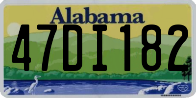 AL license plate 47DI182
