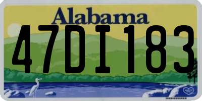 AL license plate 47DI183
