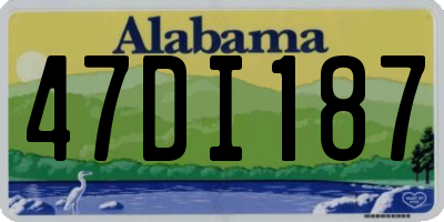 AL license plate 47DI187