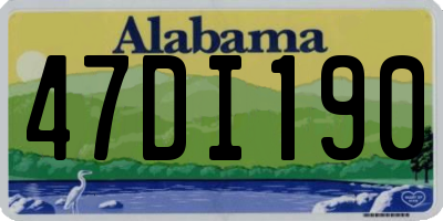 AL license plate 47DI190