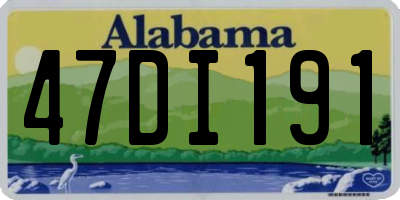 AL license plate 47DI191