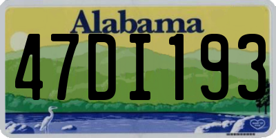 AL license plate 47DI193