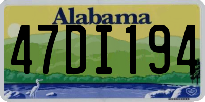 AL license plate 47DI194