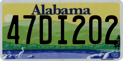 AL license plate 47DI202